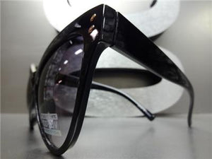 Oversized Classic Cat Eye Sunglasses- Black