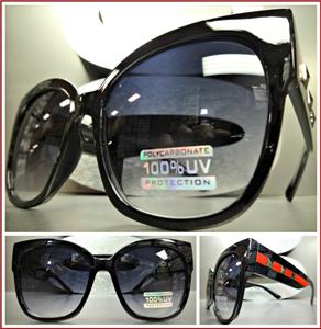 Studded Cat Eye Sunglasses- Black
