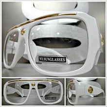 Old School Clear Lens Glasses- White