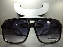 Old School Style Unisex Sunglasses- Black & Gold