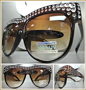 Laser Bling Effect Sunglasses- Tortoise