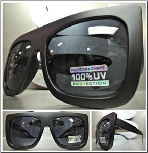 Oversized Square Frame Sunglasses- Matte Black