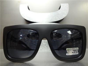 Oversized Square Frame Sunglasses- Matte Black