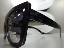 Oversized Square Frame Sunglasses- Black