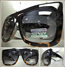 Oversized Square Frame Sunglasses- Black & Tortoise