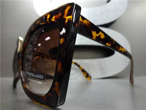 Metal Detail Cat Eye Sunglasses- Tortoise