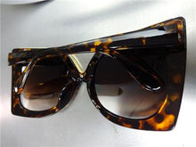 Metal Detail Cat Eye Sunglasses- Tortoise