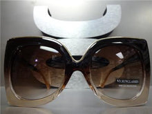 Metal Detail Cat Eye Sunglasses- Brown Ombre