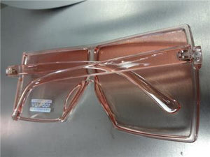 Square Shield Style Sunglasses- Pink