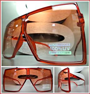 Square Shield Style Sunglasses- Red
