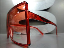 Square Shield Style Sunglasses- Red