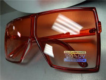Square Shield Style Sunglasses- Red