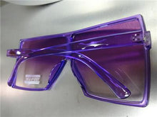 Square Shield Style Sunglasses- Purple
