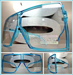 Square Shield Style Sunglasses- Blue