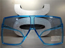Square Shield Style Sunglasses- Blue