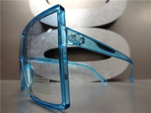 Square Shield Style Sunglasses- Blue