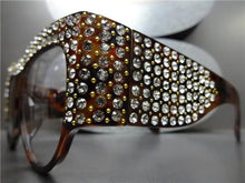 Retro Rhinestone Embellished Clear Lens Glasses- Tortoise Frame