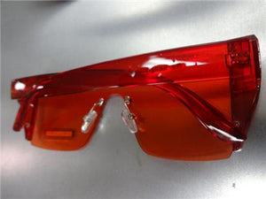 Futuristic Shield Style Sunglasses- Red Frame