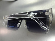 Futuristic Shield Style Sunglasses- Black Lens