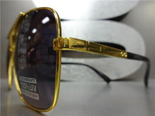 Vintage Metal Frame Sunglasses- Black Lens