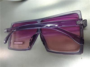 Oversized Square Shield Sunglasses- Purple Frame & Lens