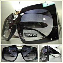 Vintage Shield Style Sunglasses- Black