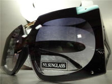 Vintage Shield Style Sunglasses- Black