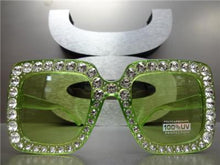 Square Bling Sunglasses- Green