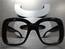 Square Frame LENSLESS (NO LENS) Eye Glasses- Black Frame