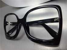 Retro LENSLESS (NO LENS) Fashion Eye Glasses- Black Frame