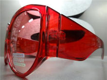Oversized Thick Frame Sunglasses- Red