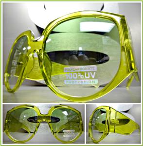 Oversized Thick Frame Sunglasses- Green