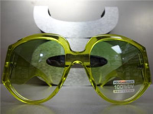 Oversized Thick Frame Sunglasses- Green