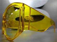 Oversized Thick Frame Sunglasses- Yellow