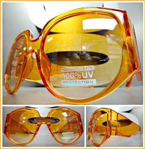 Oversized Thick Frame Sunglasses- Orange