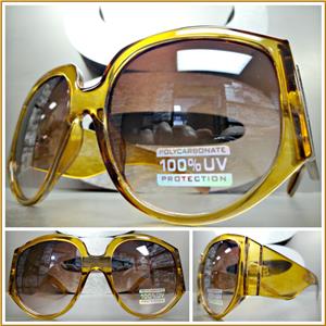 Oversized Thick Frame Sunglasses- Brown