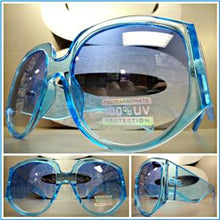 Oversized Thick Frame Sunglasses- Blue