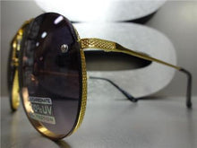 Classic Metal Frame Aviator Sunglasses- Black Lens