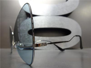 Bow Shaped Metal Frame Sunglasses- Mint Green & Silver