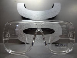 Flat Clear Lens Glasses- Transparent Frame