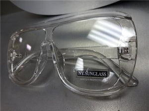 Flat Clear Lens Glasses- Transparent Frame