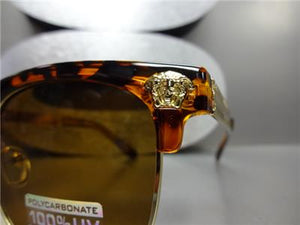 Rare Retro Clubmaster Style Sunglasses-Tortoise & Gold