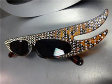 Funky Retro Style Sparkly Cat Eye Sunglasses- Tortoise