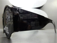 Retro Round Thick Frame Sunglasses- Dark Lens/ Black Frame
