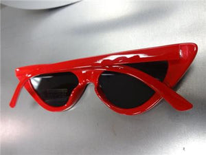 Retro Rhinestone Cat Eye Sunglasses- Red