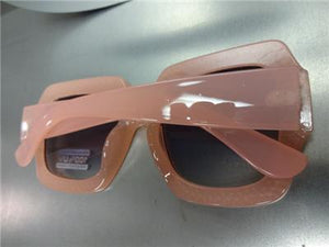Oversized Sparkling Bling Square Sunglasses- Pink