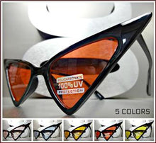 Exaggerated Pointy Color Lens Cat Eye Sunglasses- 5 Color Options