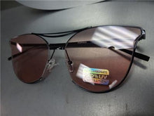 Trendy Semi-Rimless Cat Eye Sunglasses- 4 Color Options