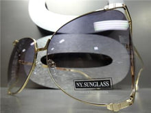 Vintage Butterfly Sunglasses- Gray Gradient Lens