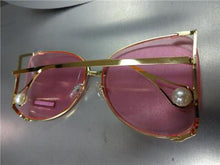 Vintage Butterfly Sunglasses- Light Pink Lens